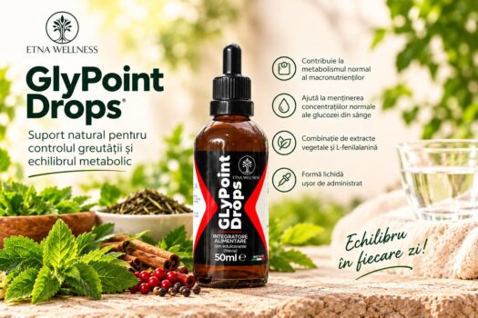 GlyPoint Drops Etna Wellness 50 ml – supliment alimentar lichid cu crom și extracte vegetale